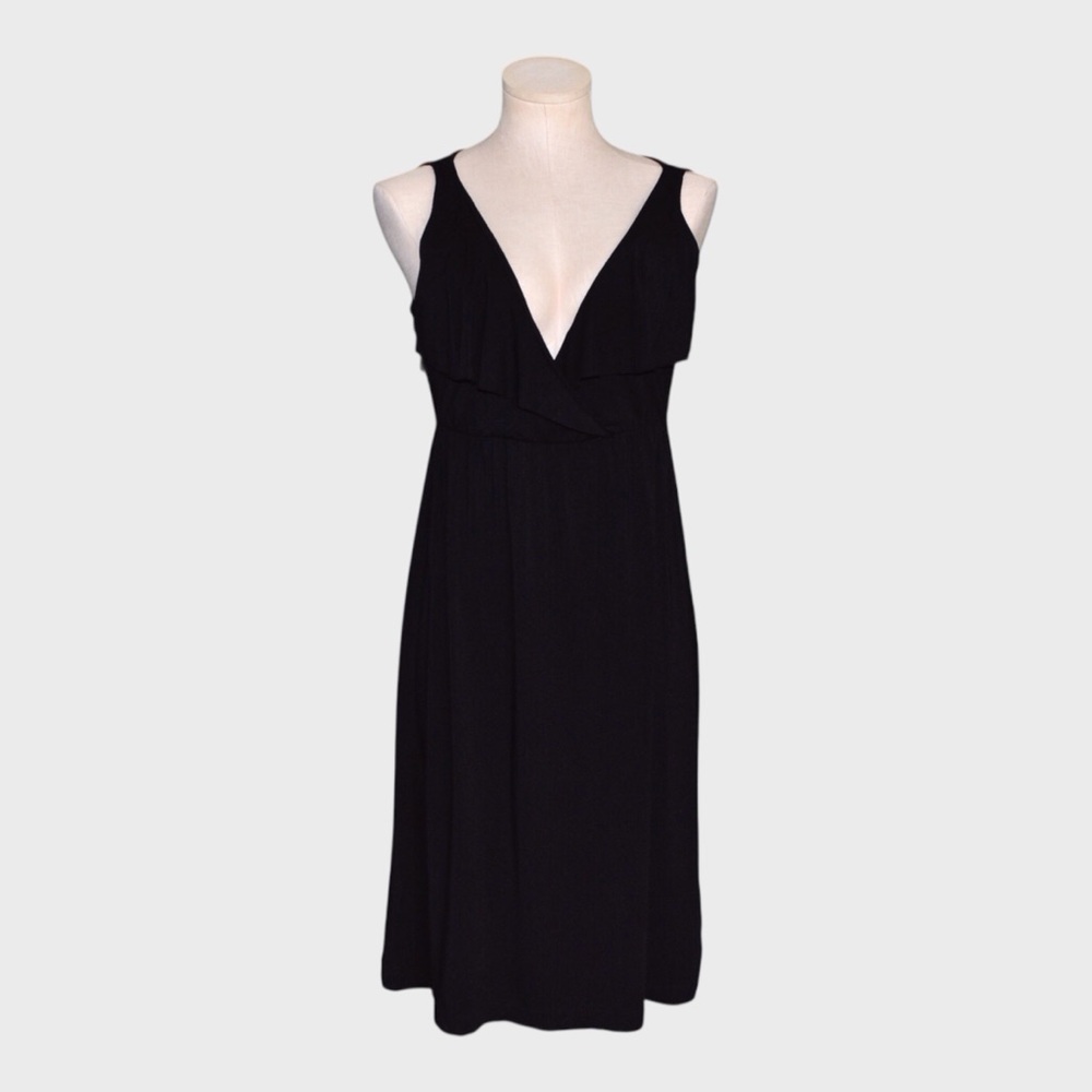 J Crew Stretch Surplice Ruffle Sleeveless‎ Dress